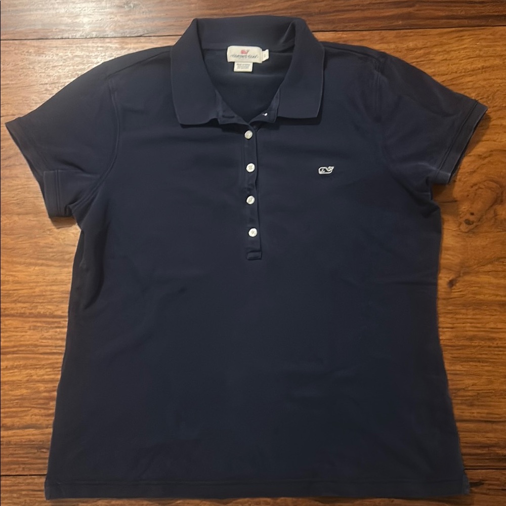 Vineyard Vines Women's Navy Polo Shirt, size L